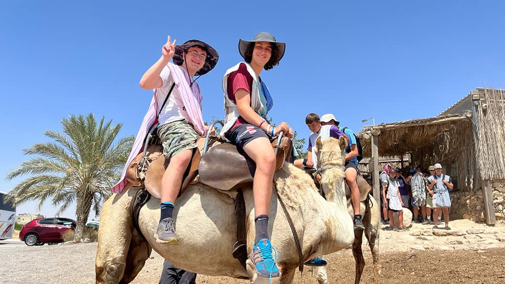 Teens,  camel ride